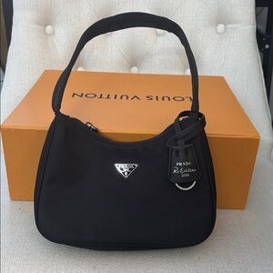 Nylon Black Shoulder Bag